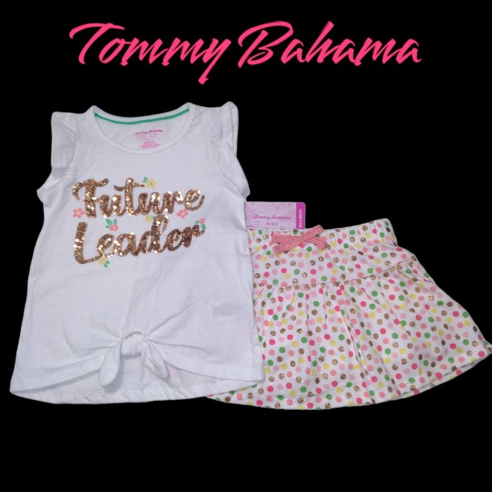 Tommy Bahama Girls Top and Skirt Skort Outfit Future Leader Size 5/6 NWT